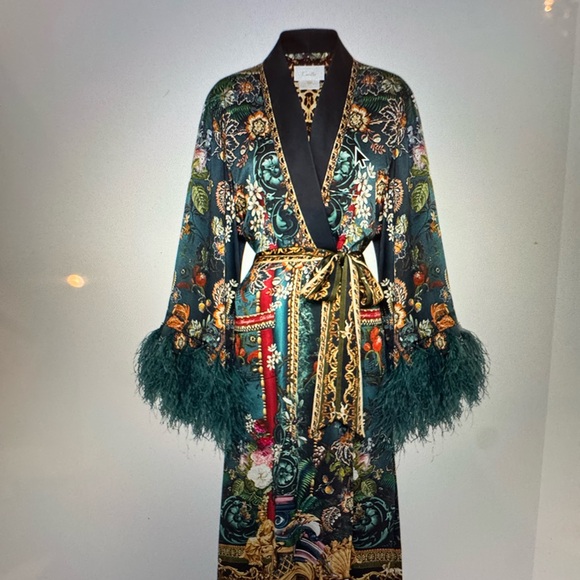 Camilla Robe with Feathers - Picture 6 of 9